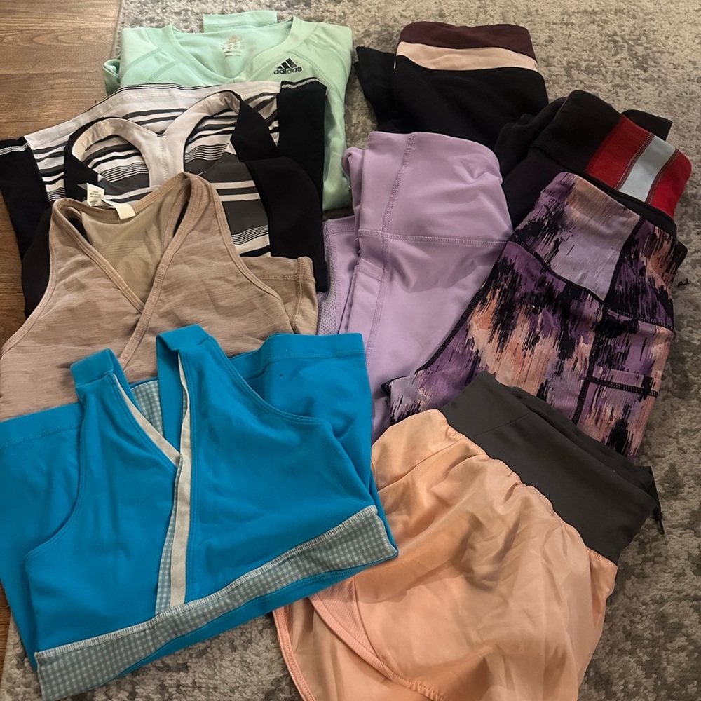 Gym clothes lot/Lululemon/Adidas/Reebok
